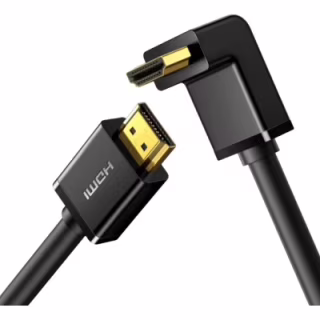 Кабель мультимедийный HDMI M to HDMI M 1.0m 90° corner HD103 black Ugreen (10172)