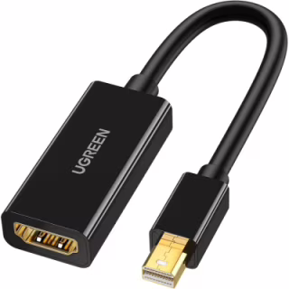 Перехідник Mini DisplayPort M to HDMI F 4K 30Hz black Ugreen (40360)