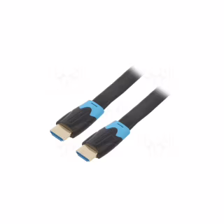 Кабель мультимедийный HDMI M to HDMI M 10.0m 1080p60Hz flat black Vention (AAKBL)