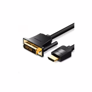 Кабель мультимедійний HDMI M to DVI M 1.0m 4K60Hz black Vention (ABFBF)