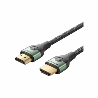 Кабель мультимедийный HDMI M to HDMI M 2.0m 8K60Hz ultra thin cotton braided green Vention (ALOGH)
