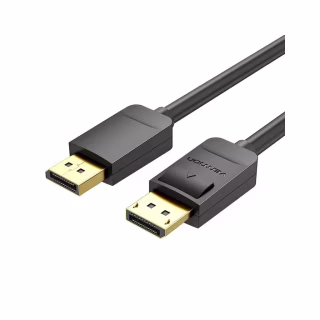 Кабель мультимедийный DisplayPort M to DisplayPort M 1.5m 4K60Hz black Vention (HACBG)