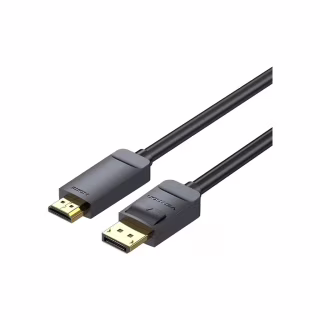 Кабель мультимедийный DisplayPort M to HDMI M 2.0m 4K30Hz black Vention (HAGBH)