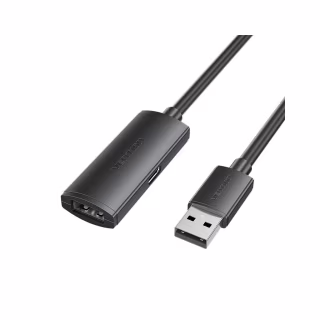 Дата кабель USB 2.0 AM/AF 5.0m Active black Vention (CBKBJ)