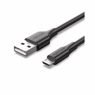 Дата кабель USB 2.0 AM to Micro 5P 1.0m 2A black Vention (CTIBF)