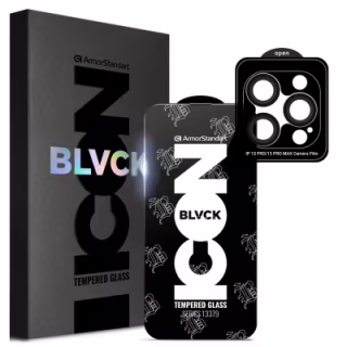 Стекло защитное Armorstandart Supreme Plus Black Icon Apple iPhone 13 Pro Max (ARM68070)