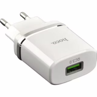 Зарядное устройство HOCO C12Q Smart QC3.0 charger White (6931474716262)