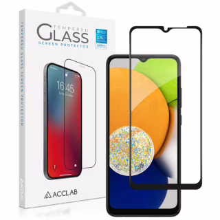 Стекло защитное ACCLAB Full Glue Samsung A03 Black (1283126521621)