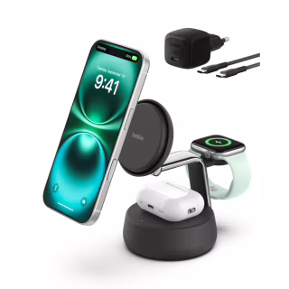 Зарядное устройство Belkin UltraCharge Pro Wireless 3-in-1 25W charcoal (WIZ040KQCH)