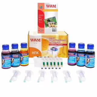 Комплект перезаправляемых картриджей WWM Epson P50/PX660/720WD/820FWD+ELECTRA (RC.T080U)