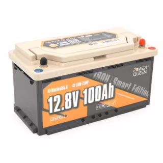 Батарея LiFePo4 Power Queen RV190 12.8V 100Ah H190 (P12V100-RV190-BT-4-AC150)