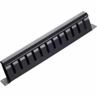 Кабельный организатор 19" 1U/12Port з кришкою, корпус метал Voltronic (20023)