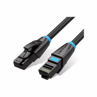 Патч-корд 1м, UTP cat 6 RJ-45 black Vention (IBKBF)
