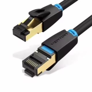 Патч-корд 10m S/FTP cat 8 RJ-45 black Vention (IKABL)