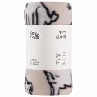 Плед ARDESTO Fleece 100% полиэстер, песики, серый 130х160 см (ART0724PB)