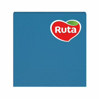 Салфетки столовые Ruta Колор 3 слоя 33х33 см Лазурные 20 шт. (4820202892717)
