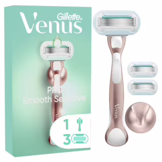 Бритва Gillette Venus Extra Smooth Sensitive RoseGold з 3 змінними картриджами (7702018609994)