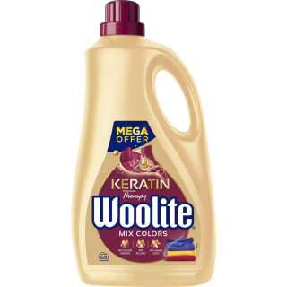 Гель для прання Woolite Для кольорових тканин З кератином 3.6 л (5900627090512)