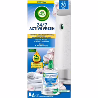 Освежитель воздуха Air Wick Active Fresh Автоматический Утренняя свежесть и цветы орхидеи 228 мл (5908252018284)