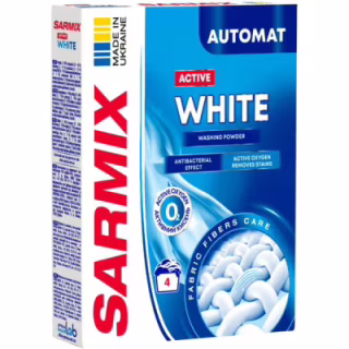 Стиральный порошок Sarmix Active White для всех типов стирки 300 г (4820268104205)