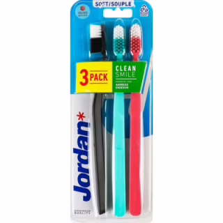 Зубная щетка Jordan Clean Smile Мягкая 3 шт. (7046110070192)