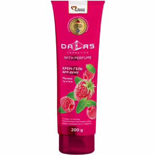 Гель для душу Dalas Cosmetics Малина та м'ята 200 г (4262396142153)