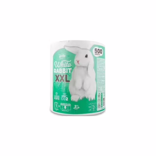 Бумажные полотенца Grite White Rabbit XXL 2 слоя 500 отрывов 1 рулон (4770023346091)