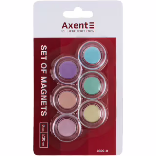 Магнит Axent 30 мм, 6 шт, Pastelini (9829-А)