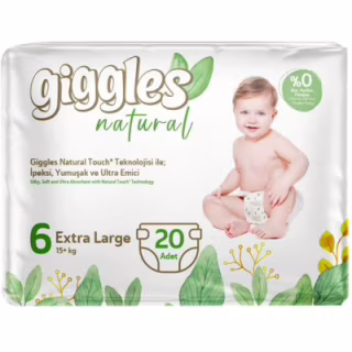 Подгузники Giggles Natural 6 Extra Large 15+ кг 20 шт (8680131206421)