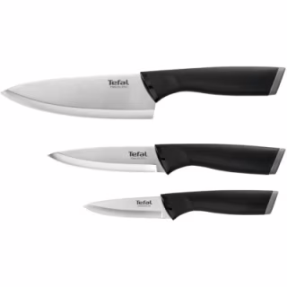 Набор ножей Tefal Comfort, 3шт, нержавіюча сталь, пластик, чорний (K221S375)