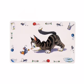 Коврик под миски Trixie Comic Cat 44x28 см (4011905245447)