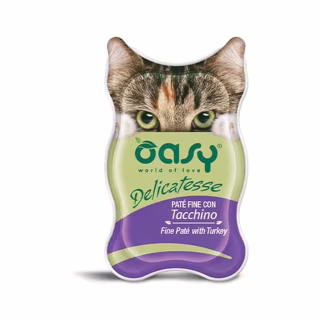Паштет для котів OASY Adult з індичкою 85 г (8053017342221)