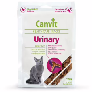 Ласощі для котів Canvit Urinary для профілактики інфекцій сечовивідних шляхів з куркою 100 г (8595602514090)