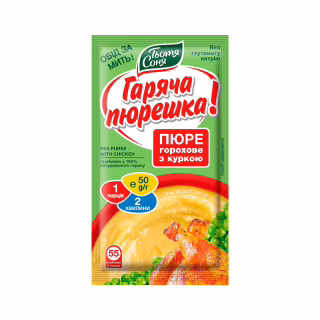 Їжа швидкого приготування Тьотя Соня Пюре горохове з куркою 50 г (4820015105172)
