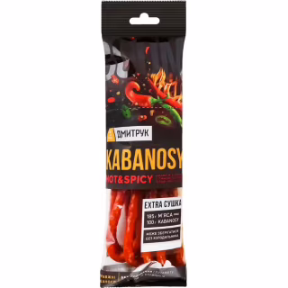 Мясные снеки Дмитрук Кабоносы Hot Spicy 80 г (4820247142389)