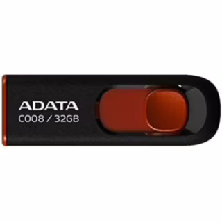 USB флеш накопитель ADATA 32Gb C008 black+red (AC008-32G-RKD)