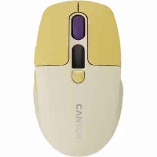 Мишка Canyon MW-26 LCD Silent Wireless/Bluetooth Yellow (CNS-CMSW26Y)