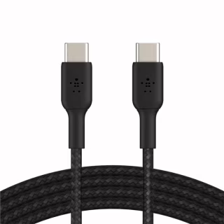 Дата кабель USB-C to USB-C 1.0m braided black Belkin (CAB004BT1MBK)