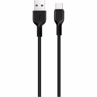 Дата кабель USB 2.0 AM to USB-C 1.0m 3A PVC X20 black HOCO (6957531068846)