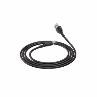 Дата кабель USB 2.0 AM to Lightning 1.0m 2.4A black BOROFONE (6931474743893)
