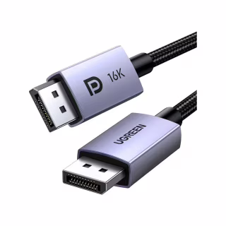 Кабель мультимедійний DisplayPort M to DisplayPort M 2.0m 16K DP118 black Ugreen (15384)