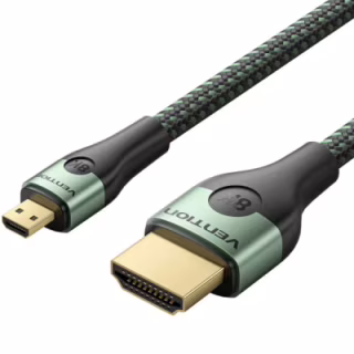 Кабель мультимедийный HDMI M to HDMI micro M 2.1m V2.0 8K 60Hz green Vention (AGKGH)