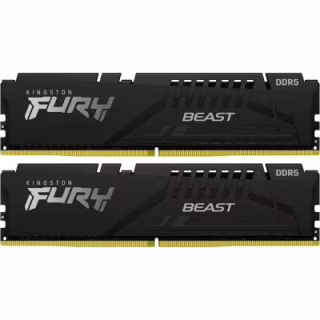 Модуль памяти для компьютера DDR5 128GB (2x64GB) 5600 MHz Beast Black Kingston Fury (ex.HyperX) (KF556C40BBK2-128)