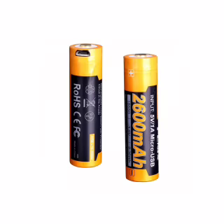 Аккумулятор Fenix 18650  2600 mAh micro usb зарядка (ARB-L18-2600U)