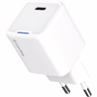 Зарядное устройство ColorWay GaN Mini 30W PD Port PPS USB-C white (CW-CHS054PD-WT)