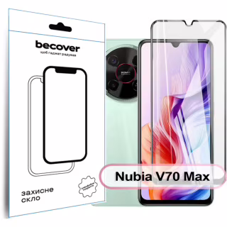 Скло захисне BeCover Nubia V70 Max Black (713456)