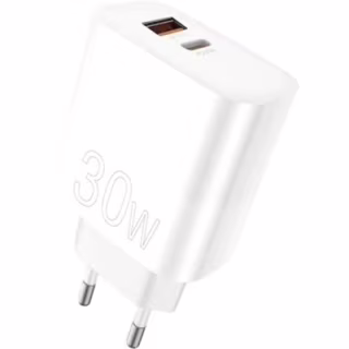Зарядное устройство WUW C208 1xUSB-C PD30W + 1xUSB QC3.0 18W White (6972573333417)
