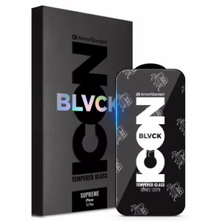 Стекло защитное Armorstandart Supreme Black Icon Apple iPhone 17 Pro (ARM86400)