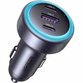 Зарядний пристрій Ugreen 2xUSB-C PD30W + 1xUSB QC3.0 EC307 gray (45843)