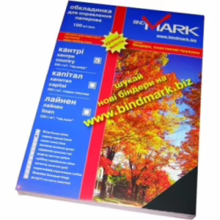Обложка для переплета bindMARK карт. Кантри А4 230г/м2 (100 шт.) черная (41702)
